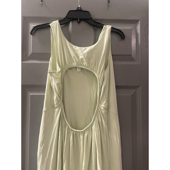 Lululemon Pima Cotton Open Back Midi Dress Size 8 Green - Picture 3 of 7